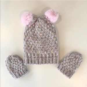 Infant Winter Hat + Mitten Set